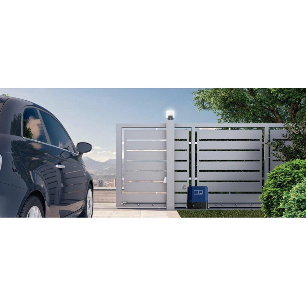 motor de portão de garagem com carro
